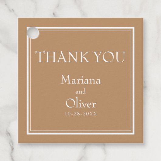 Modernes Grenzgebiet Minimalistisch Geschenkanhänger (Vorderseite)