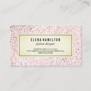 Modernes Grenzgeflecht-Muster rosa Visitenkarte