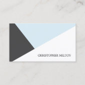 Modernes Grey Blue White Geometric Consultant Visitenkarte (Vorderseite)