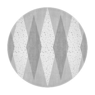 Modernes Grey Raute Cutting Board Mitte Jahrhunder Schneidebrett