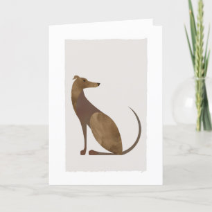Modernes Greyhound-Portrait Dankeskarte