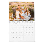 Modernes Grid Collage Foto Family 2022 Kalender (Mär 2027)