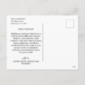 Modernes Grid Foto Frohe Weihnachten (Rückseite)