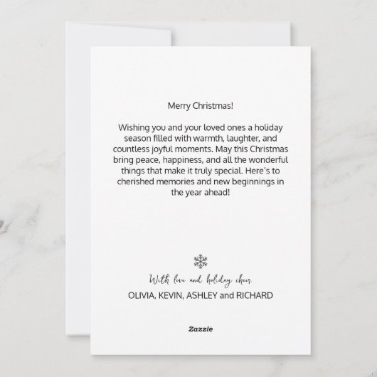 Modernes Grid Foto Frohe Weihnachten (Rückseite)