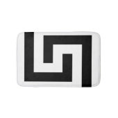 Modernes griechisches Key Simple Black Badematte (Vorderseite)