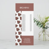 Modernes GRILLEN Grill Steak Restaurant Menü Menükarte (Stehend Vorderseite)