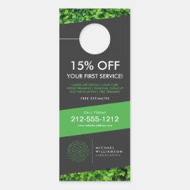 Modernes Grödner Landscaping Shrub Logo Dunkelgrau Türanhänger