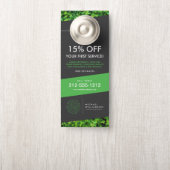 Modernes Grödner Landscaping Shrub Logo Dunkelgrau Türanhänger (Auf Knauf)