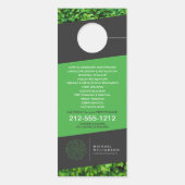 Modernes Grödner Landscaping Shrub Logo Dunkelgrau Türanhänger (Rückseite)