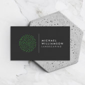 Modernes Grödner Landscaping Shrub Logo Dunkelgrau Visitenkarte