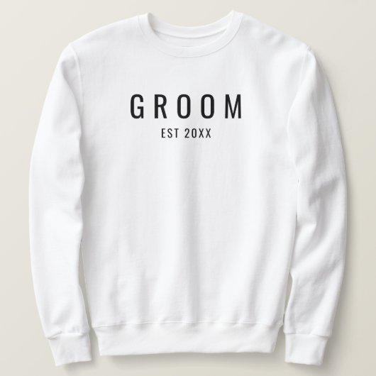 Modernes Groom Est Verlobung Verlobte Hochzeitsges Sweatshirt (Design vorne)