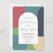 Modernes Groovy Abstraktes Brautparty Einladung (Vorderseite)