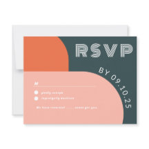 Modernes Groovy Arch Retro UAWG QR Code Wedding