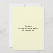 Modernes, großartiges LEHRERDIENST HERZEN Vielen D (Rückseite)