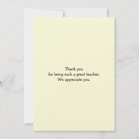 Modernes, großartiges LEHRERDIENST HERZEN Vielen D (Rückseite)