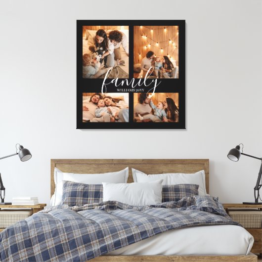 Modernes, großes 4-Foto-Sortiment Leinwanddruck (Insitu (Schlafzimmer))