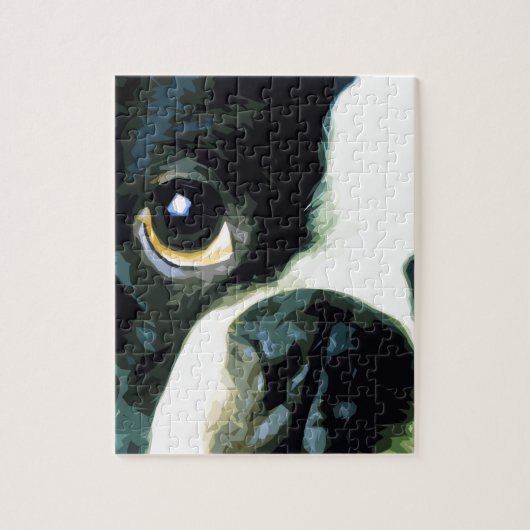 modernes großes Boston Terrier Puzzle (Vertikal)