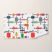 Modernes, großes Gitter Mitte des Jahrhunderts Badhandtuch Set (Handtuch)