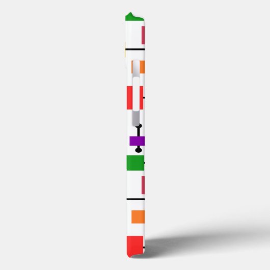 Modernes, großes Gitter Mitte des Jahrhunderts  Case-Mate iPhone Hülle (Rückseite / Links)