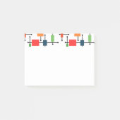 Modernes, großes Gitter Mitte des Jahrhunderts Post-it Klebezettel (Vorderseite)