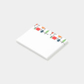 Modernes, großes Gitter Mitte des Jahrhunderts Post-it Klebezettel (angewinkelt)