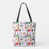 Modernes, großes Gitter Mitte des Jahrhunderts Tasche (Rückseite)