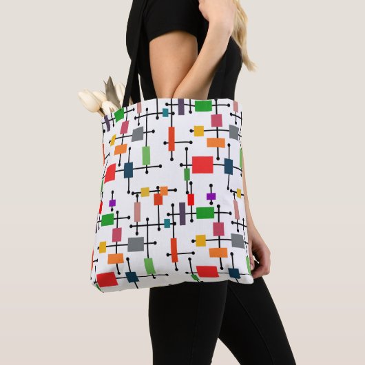 Modernes, großes Gitter Mitte des Jahrhunderts Tasche (Von Nahem)