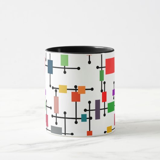 Modernes, großes Gitter Mitte des Jahrhunderts Tasse (Zentrum)