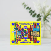 MODERNES GROSSES SCHREIBEN INDIANA GREETINGS POSTC POSTKARTE (Stehend Vorderseite)