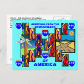 MODERNES GROSSES SCHREIBEN INDIANA GREETINGS POSTC POSTKARTE (Vorne/Hinten)