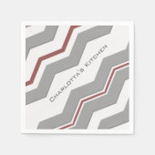 Modernes, großes Zickzack mit beliebigen Farben un Serviette (Vorderseite)