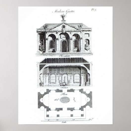 Modernes Grotto, von "Grotesque Architecture oder  Poster (Vorne)