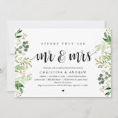 Modernes Grün, Abendessen bei Hochzeit und Probe Einladung (Vorderseite)