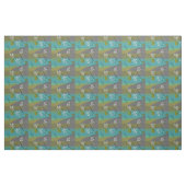 Modernes Grün Abstrakt Mitte des Jahrhunderts Stoff (Fat Quarter (45,7 x 55,9 cm))