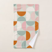 Modernes, grün blütendes Orangenmuster des Mittelj Badhandtuch Set (Handtuch)