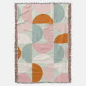 Modernes, grün blütendes Orangenmuster des Mittelj Decke (Vorderseite Vertikal)