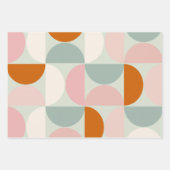 Modernes, grün blütendes Orangenmuster des Mittelj Geschenkpapier Set (Vorderseite)