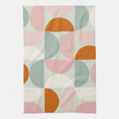 Modernes, grün blütendes Orangenmuster des Mittelj Geschirrtuch (Vertikal)