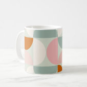 Modernes, grün blütendes Orangenmuster des Mittelj Kaffeetasse (Vorderseite Links)