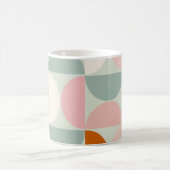 Modernes, grün blütendes Orangenmuster des Mittelj Kaffeetasse (Mittel)