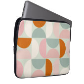 Modernes, grün blütendes Orangenmuster des Mittelj Laptopschutzhülle (Vorne Rechts)