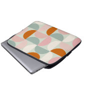 Modernes, grün blütendes Orangenmuster des Mittelj Laptopschutzhülle (Vorne Knopf)