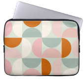 Modernes, grün blütendes Orangenmuster des Mittelj Laptopschutzhülle (Vorderseite)