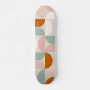Modernes, grün blütendes Orangenmuster des Mittelj Skateboard