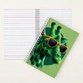 Modernes Grün-farbiges GiraffenNotebook Notizblock (Innen)