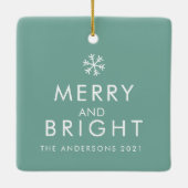 Modernes Grün | FOTO | Familiengeschenk Keramikornament (Rückseite)