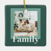 Modernes Grün | FOTO | Familiengeschenk Keramikornament (Vorderseite)