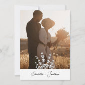 Modernes Grün & Foto Probe Dinner Einladung (Rückseite)