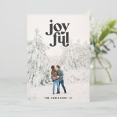 Modernes Grün fröhliches Foto Weihnachten (Stehend Vorderseite)