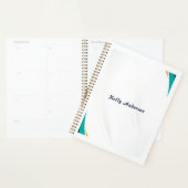 Modernes, grün-gelbes Muster mit individuellem Zei Planer (Anzeige)